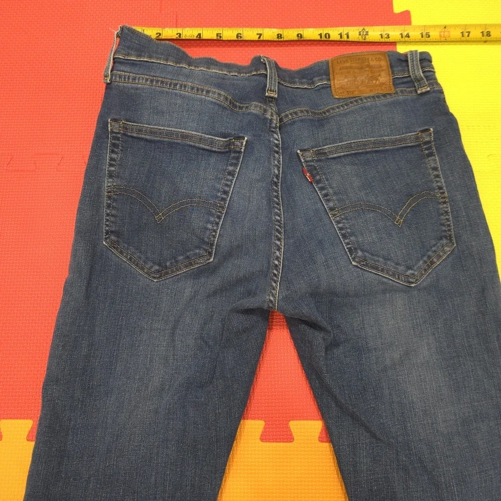 Levi's 512 Slim Taper Mens Blue Jeans W32 L32 Premium Waterless Dark Wash‎